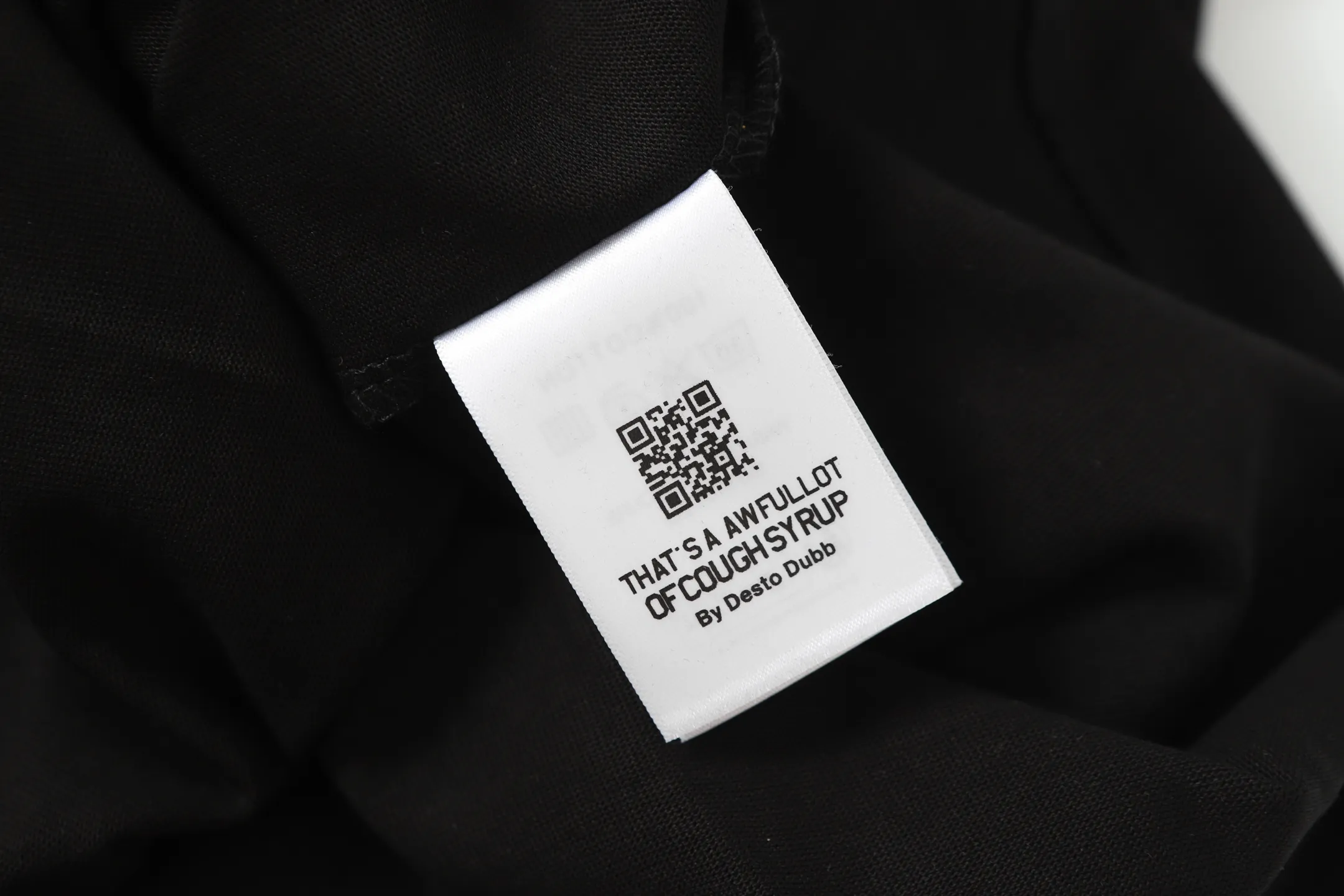 2212#Black | THAT'S A AWFUL LOT OF COUGH SYRUP In Stock Real shot American simple fashion brand loose casual T-shirt Fabric (fabric): 32 counts Weight combed double yarn pure cotton Sizes (size): S-M L X L Color (colour): Black